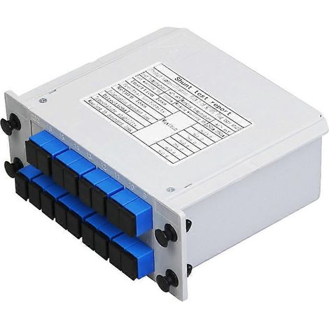 Boîtier répartiteur fibre optique 1 x 16 SC/UPC FTTH PLC pour distribution réseau (1/5)
