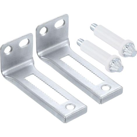 2 paires kit de réparation de quincaillerie pour porte coulissante à deux volets, kit de réparation de porte coulissante avec pivot inférieur de porte et plaque de support en métal pour porte de (1/4)