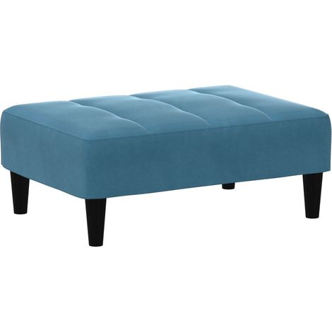 Repose-pied,Tabouret de pied,Pouf bleu 77x55x31 cm velours CFW97321 (1/4)
