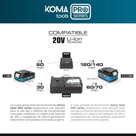 SIERRA CIRCULAR 20V (NO INCLUYE BATERIA Y CARGADOR) 30,1x21,5cm KOMA TOOLS PRO SERIES BATTERY (1/5)