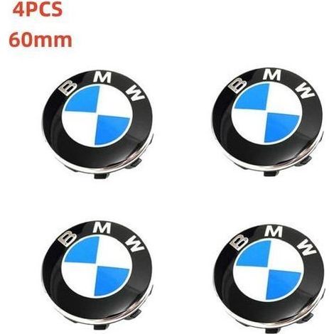 NURIA - BMW 60mm Wheel Hubcap - Wheel Center Cap - Suitable for replacing BMW hubcaps - Classic Blue and White (1/2)