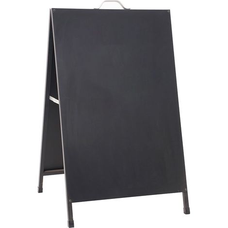 Espositore Pubblicitario Bifacciale Bifacciale con Lavagna 60x90 cm in Metallo Nero (1/5)