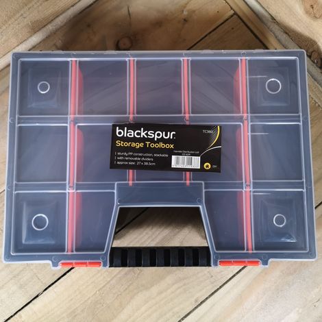Blackspur 15 Compartments 27cm x 38cm Storage Box Tub for Crafts / Screws etc (1/5)