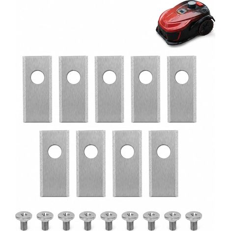 Lame Robot Tondeuse - Lot de 9, 36,2x18 mm, Acier Inoxydable Haute Résistance, Boîte (1/5)