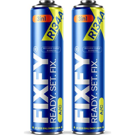 FIXFY 3in1 Klimaanlagen-Nachfüllgas 500ml - 2x GROSSE DOSE +70% R134a