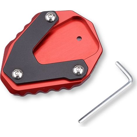 Piastra di estensione del cavalletto laterale per Moto Morini X-Cape 650 650X 2022-2024, rossa e nera.