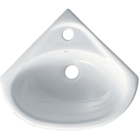 Lavabo ad angolo Sleepy sospeso salvaspazio cm. 33x46,5 in (1/2)