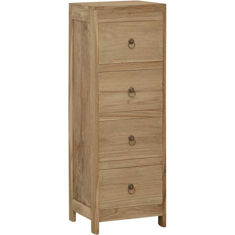 Cassettiera 30x30x90 cm in Legno Massello di Teak vidaXL (1/5)