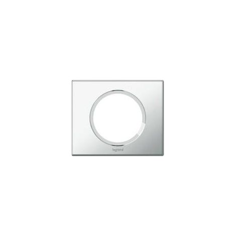 PLAQUE MATIERE 1 POSTE VERRE MIRROIR LEGRAND 069121 (1/2)