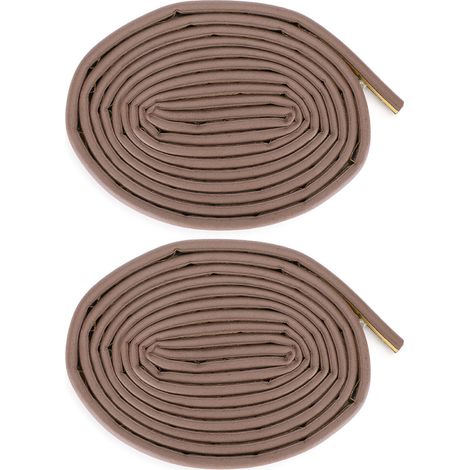Beyamis Lot de 2 bandes d'étanchéité autocollantes insonorisantes pour porte coulissante antivol, marron (1/5)