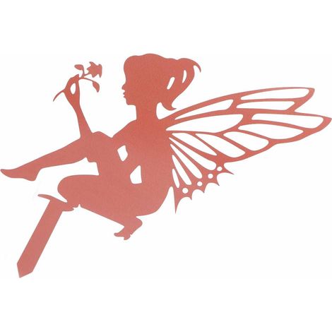 Lot 2 silhouettes fée métal – décoration jardin – amis famille – modèle 2