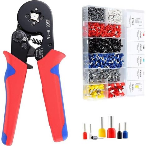 Pince à sertir cosse 0,25-10mm² – Acier allié haute intensité – Sertissage réglable – Pour électriciens et réparations automobiles (1/5)