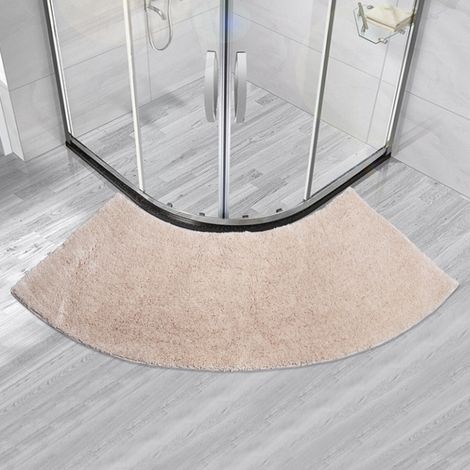 Sol massif couleur tapis de salle de bain porte ventilateur en forme de foyer semi-cercle tpr pédalier antidérapant tapis de (1/5)
