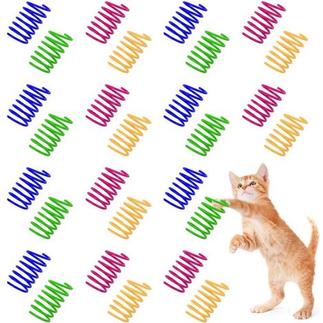 40 Pcs(4 Couleur)Jouet Ressorts Chat, Jouets pour Chats à Ressort Convenient au Chat et au Chaton, Ressort Chat Jouet Est Un Bon Cadeau pour Votre Chat