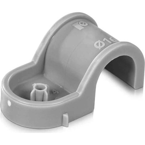 Supporto singolo in plastica per tubi da 18 mm, 80 pezzi (1/2)
