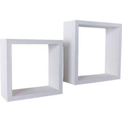 Hudson Cubes Set of 2 - MDF/Chipboard - Matt White