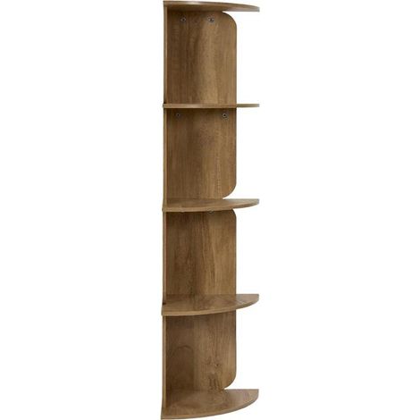 Étagère d'Angle 4 Niveaux "Heritage" 132cm Marron (1/5)