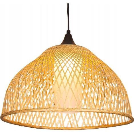 Lampada da soffitto sospesa in bambù BOHO Rattan Wood Loft (1/3)