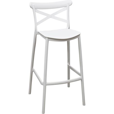 Sgabello Pompei Bianco - Design Moderno Impilabile in Polipropilene