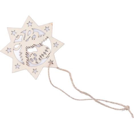 Lot de 40 décorations artisanales en bois pour sapin de Noël, pendentifs créatifs en bois découpé au laser (lot de 40 sachets) JM00207 (1/5)