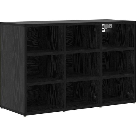 Maison Exclusive - Mobile per scarpe con lo scaffale Rovere Nero 77,5 x 30 x 51 cm