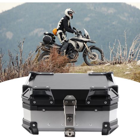 Top case universel 28L en alliage d'aluminium pour motos avec base à dégagement rapide et doublure argentée standard (1/5)