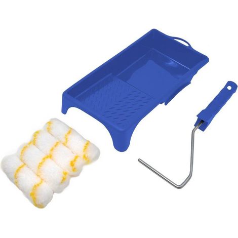 “TINTECH” KIT X VERNICIARE COMPOSTO DA  MANICO PER MINIRULLO  4 RICAMBI DI MINIRULLO DA 11 CM