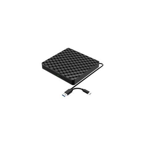 Unidad externa de CD/DVD: dispositivo portátil de lectura/escritura con conectores USB 3.0 y Tipo-C, unidad ultradelgada, compatible con portátiles, ordenadores de sobremesa y MacBooks, compatible con