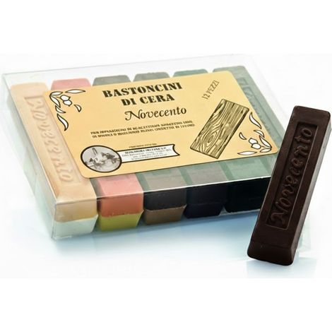 BASTONCINO DI CERA colore palissandro- 12 pezzi  - NOVECENTO