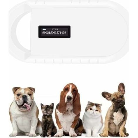 Lecteur de puce électronique pour animaux 134,2 kHz, scanner de micropuce pour chiens, chats, porcs et NAC, détecteur portable de puce d'identification vétérinaire (1/5)