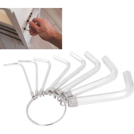 Jeu de 8 clés Allen : 1,5 mm, 2 mm, 2,5 mm, 3 mm, 3,5 mm, 4 mm, 5 mm et 6 mm. (1/5)