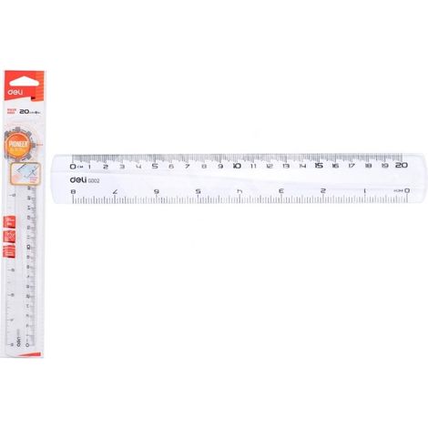Righello Pioner da 20 cm, trasparente, gastronomia