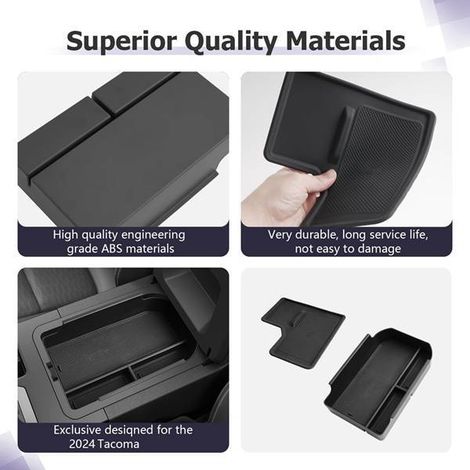 Available in two colors: Black Material: ABS + Silicone OC23661 + OC24749 Armrest storage box (1/4)