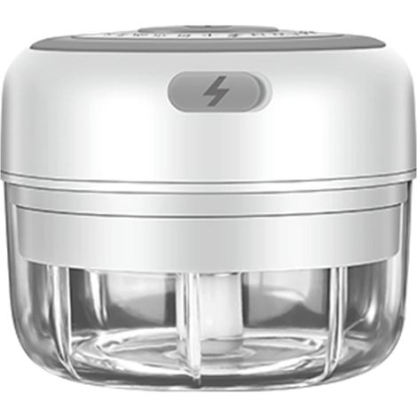 Mini Hachoir Electrique,Hachoir à ail électrique chargeur USB, hachoir à nourriture électrique avec 2 lames tranchantes, pour lail, gingembre, Ioignon, piment - 100ML (1/5)