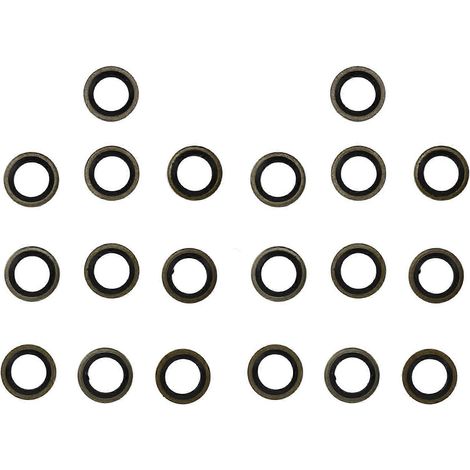 Lot de 20 rondelles d'étanchéité pour boulon banjo de 10 mm, référence 4934278, joints d'étanchéité en caoutchouc pour système d'alimentation diesel Cummins (1/5)