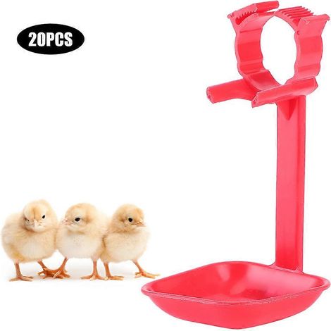Lot de 20 abreuvoirs à tétine pour poules, abreuvoirs suspendus, outil pour l'abreuvement des poules, fournitures agricoles (1/5)