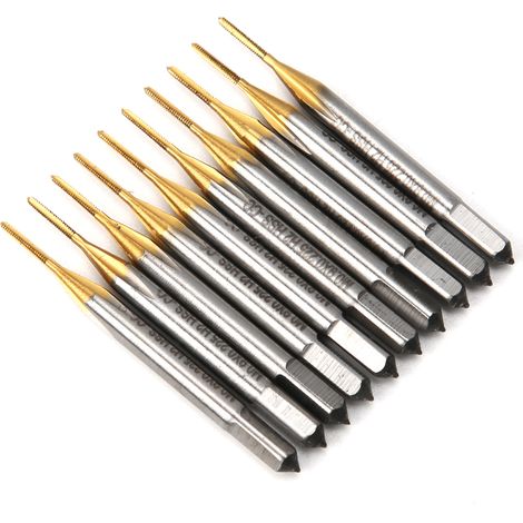 10 pièces Forets à Tarauder M0.9x0.225 en Acier Rapide pour Réparation Vélo et Fabrication Mécanique, Norme Japonaise (1/5)
