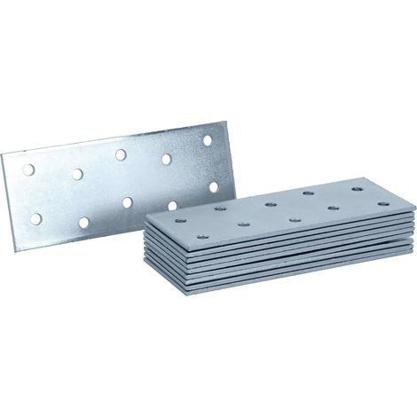 HELPMATE - 12 pezzi piastrine forate 40x100 mm - Connettore piatto galvanizzato blu - Giunzione per legno con protezione corrosiva eccellente, stabile & durevole - Montaggio facile (1/5)