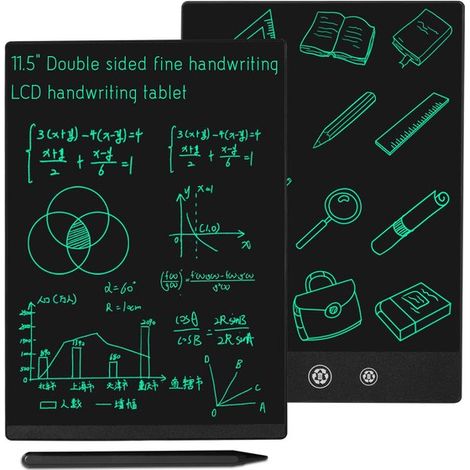 Tavoletta grafica LCD da 12 pollici con due schermi, tavoletta da disegno elettronica cancellabile e riutilizzabile, blocco note elettronico per bambini e (1/4)