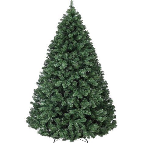 Sapin de Noël 137,16 cm vert flocons neige LED blanc chaud intérieur extérieur (1/5)