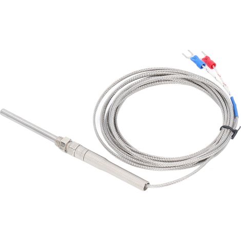 BERM Thermoelement Typ K, geschirmt, empfindlicher Temperatursensor, 50 mm Sonde, 4 Meter (1/5)