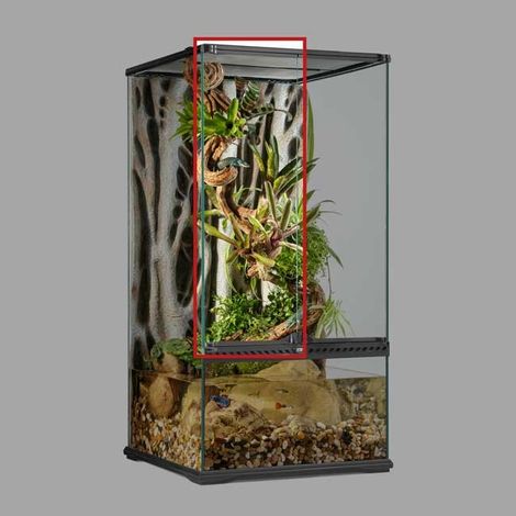 Puertas de cristal de repuesto para terrario Exo Terra 45x45x90cmPT2606
