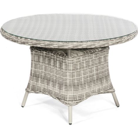 Tisch Midland Alu/KS vintage-taupe, 120 cm Ø
