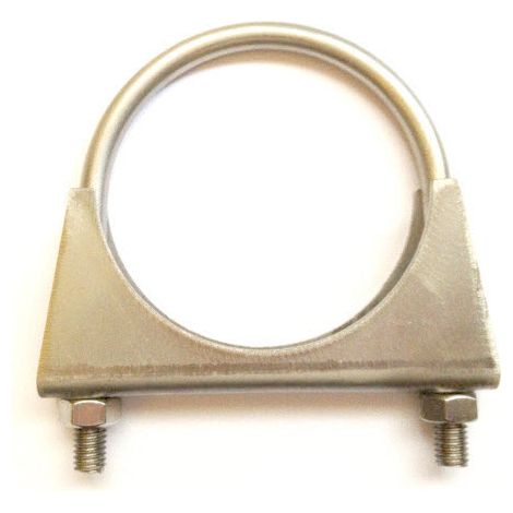 Universal Exhaust pipe clamp + U-bolt - 51 mm - T304 Stainless Steel - Extended
