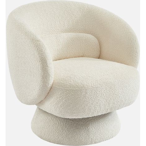 Sillón giratorio 360° en tela texturizada con cojín