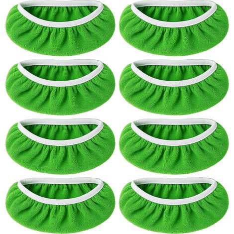 8 Lingettes Réutilisables pour Microfibre Lavable - Compatible Sols Secs/Humides (Bois, Carrelage, Marbre) - Serpillère pour Balai Sweeper (1/5)