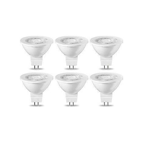 Lot de 6 ampoules LED GU5.3 MR16 5W Blanc chaud Non dimmable 220V [Classe énergétique G] (1/5)