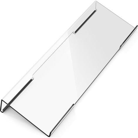 Support de clavier ergonomique en acrylique transparent, support de bureau surélevé et incliné, grand support pour clavier (108 touches) 43 x 14,5 x 3 cm (1/5)