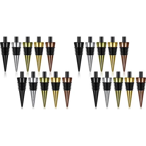 Ensemble de 20 bouchons de bouteille vierges, avec inserts métalliques filetés, compatibles avec les projets de bricolage en menuiserie et tournage. (1/5)