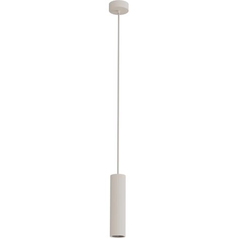 Suspension BETTY gris en plâtre rainuré, culot GU10 (1/4)